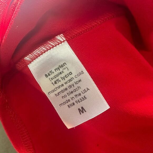 Susana Monaco Red Lycra Blend Stretchy Halter Tank Top size Medium - Picture 6 of 7